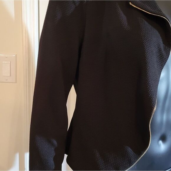BRAND NEW KAII WOMEN"S BLACK BLAZER JACKET GOLD ZIPPER TRIM - Picture 7 of 15